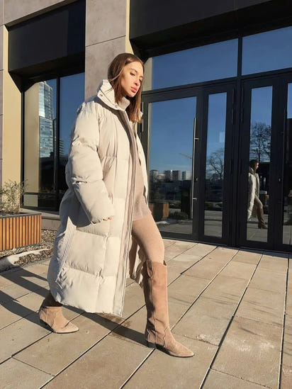 BellePuffer™ - Belted Slim Fit Winter Coat | Looks Femininos - GlowNova