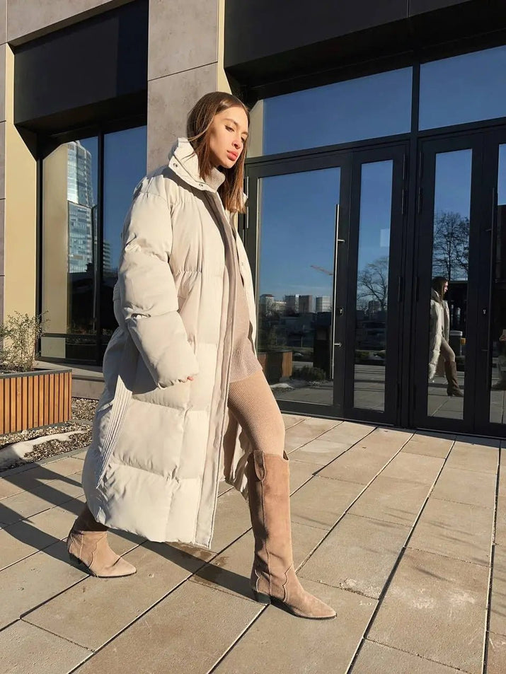 BellePuffer™ - Belted Slim Fit Winter Coat | Looks Femininos - GlowNova