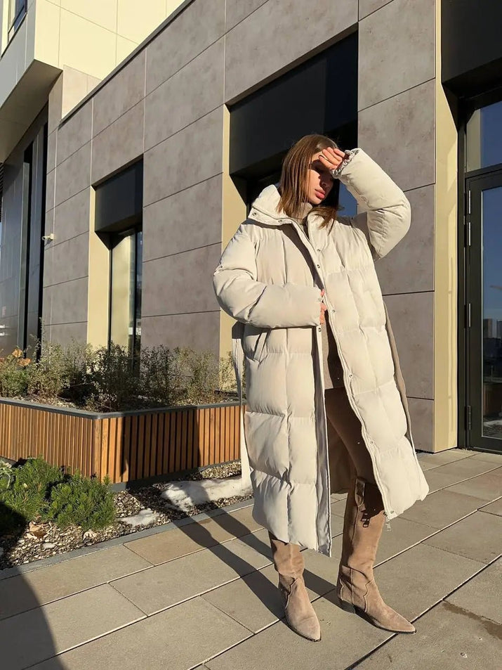 BellePuffer™ - Belted Slim Fit Winter Coat | Looks Femininos - GlowNova