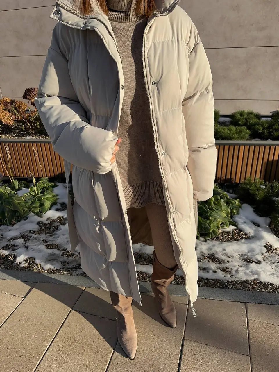 BellePuffer™ - Belted Slim Fit Winter Coat | Looks Femininos - GlowNova